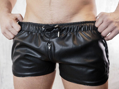 BOXER Stretch Zipper Short - All black