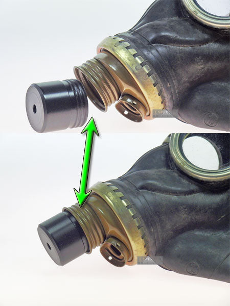Atemreduktion Aufsatz für Gasmaske und Schlauch
