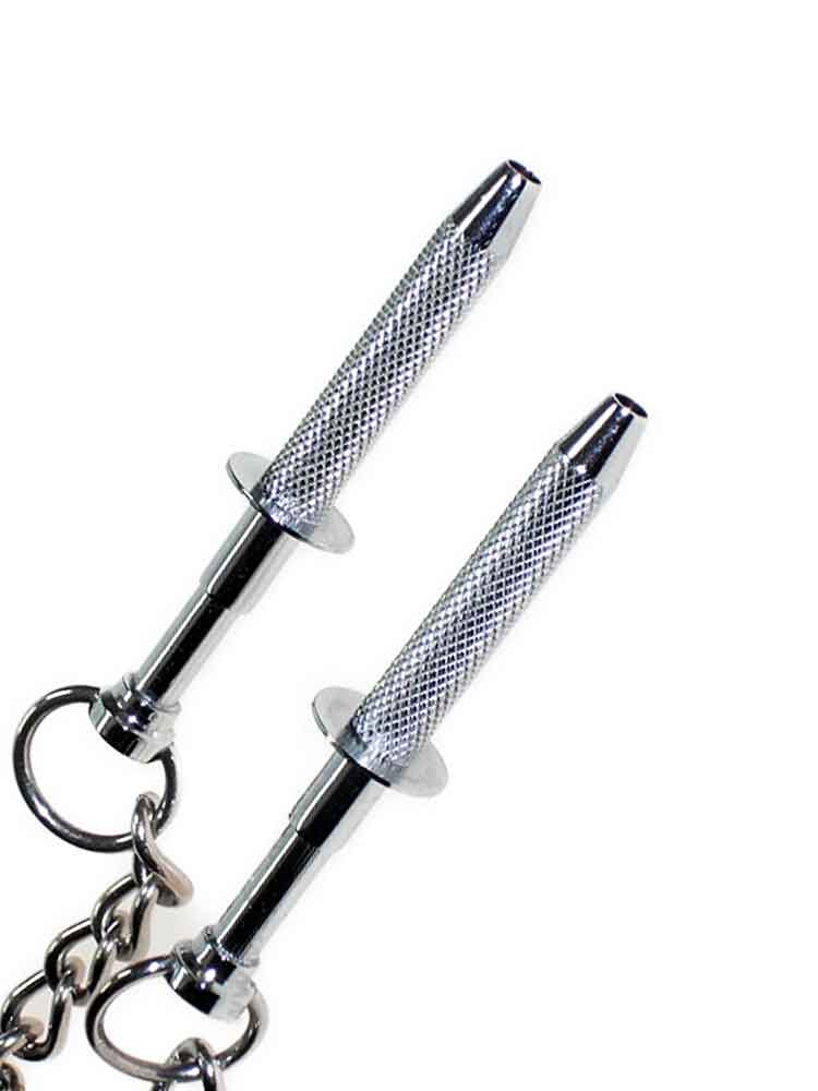 Brustwarzen-Federstift mit Kette