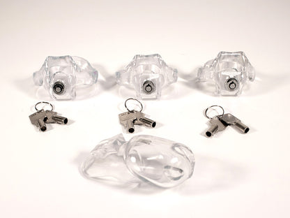 BRUTUS CLICKLOCK Keuschheitskäfig Clear