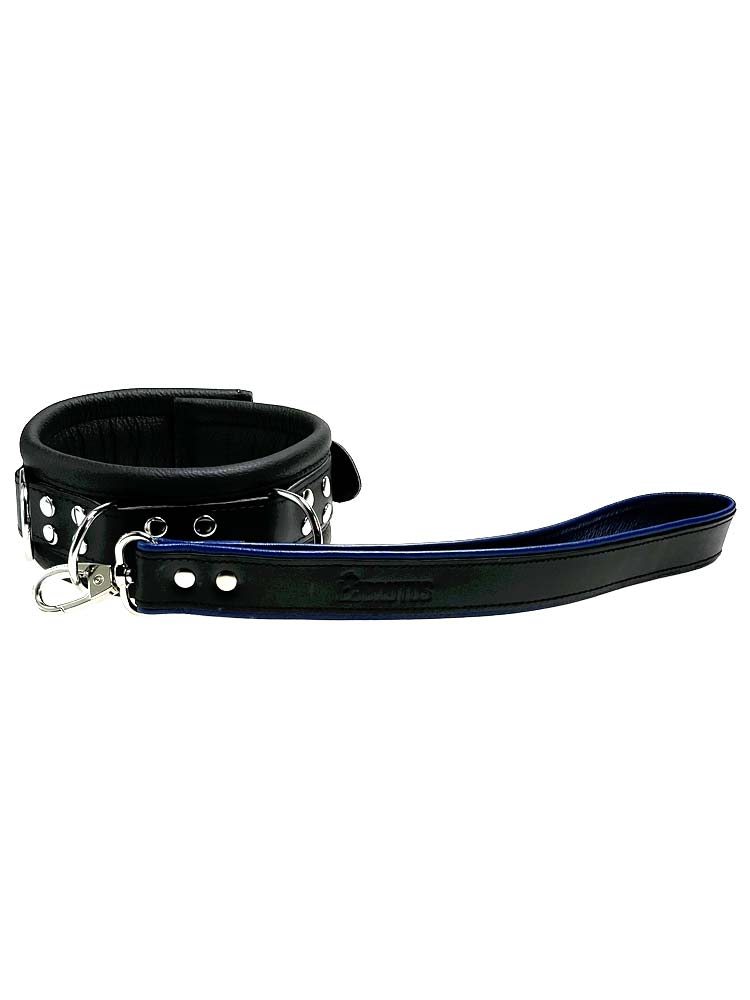 BRUTUS Lederleine Lederschlaufe schwarz - blau