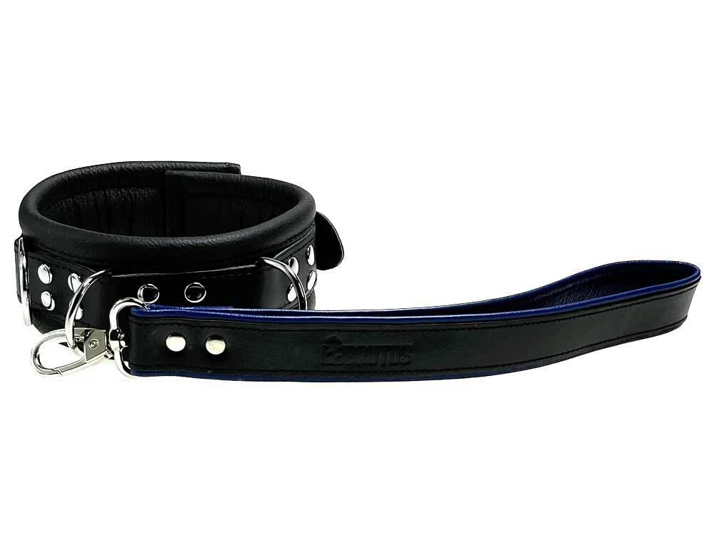 BRUTUS Lederleine Lederschlaufe schwarz - blau