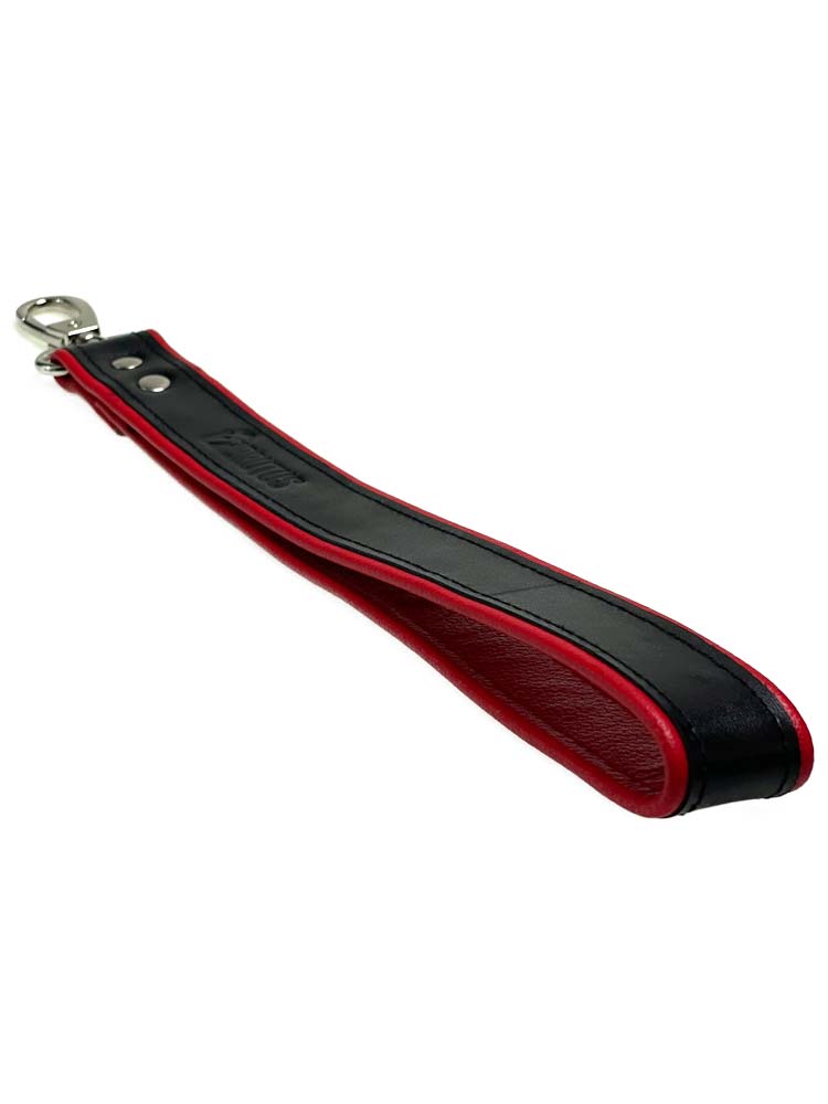 BRUTUS Lederleine Lederschlaufe schwarz - rot