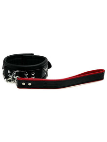 BRUTUS Lederleine Lederschlaufe schwarz - rot