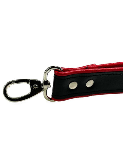 BRUTUS Lederleine Lederschlaufe schwarz - rot