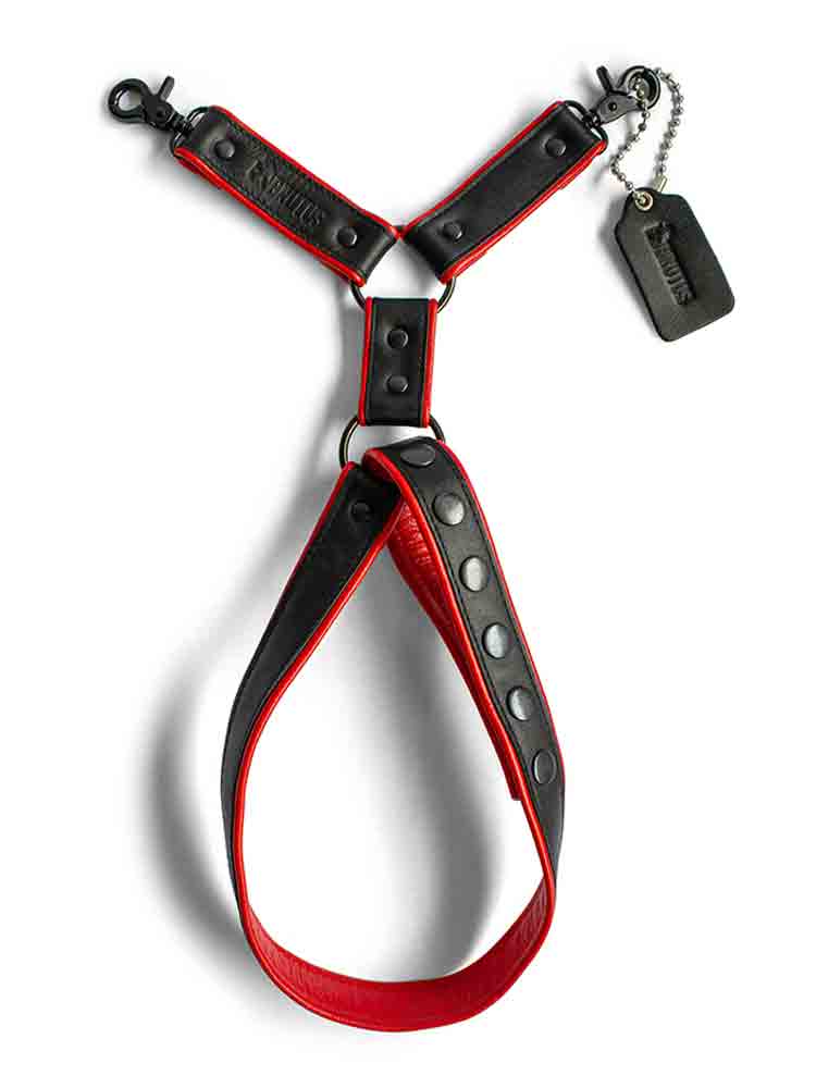 BRUTUS Leg Harness schwarz-rot