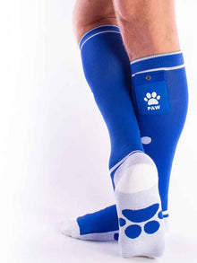 BRUTUS Party Socken mit Tasche blau-weiss