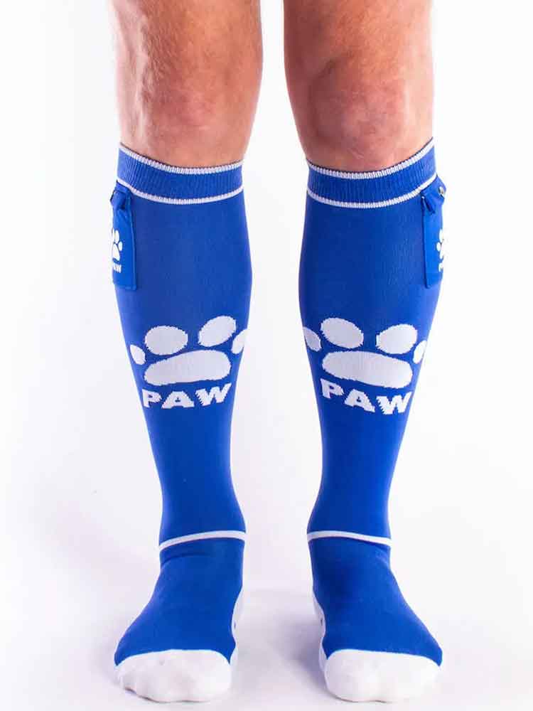 BRUTUS Party Socken mit Tasche blau-weiss