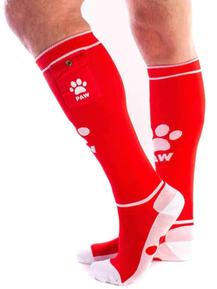 BRUTUS Party Socken mit Tasche rot-weiss
