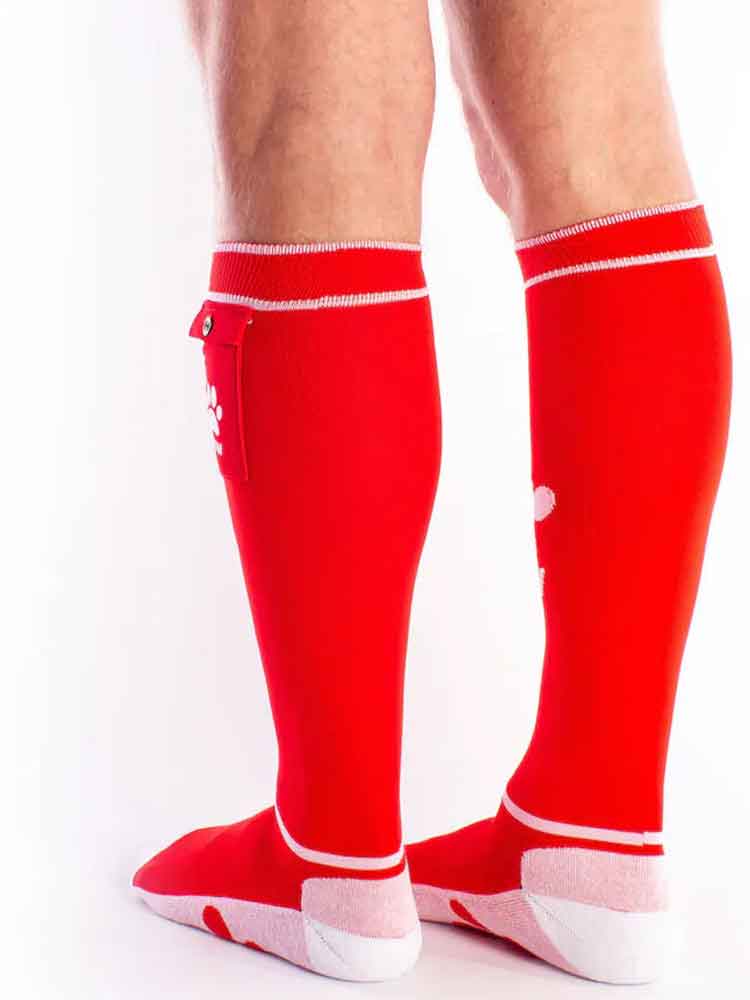 BRUTUS Party Socken mit Tasche rot-weiss