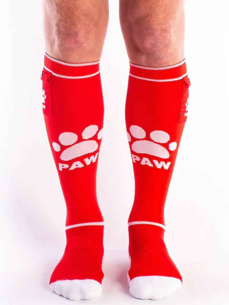BRUTUS Party Socken mit Tasche rot-weiss