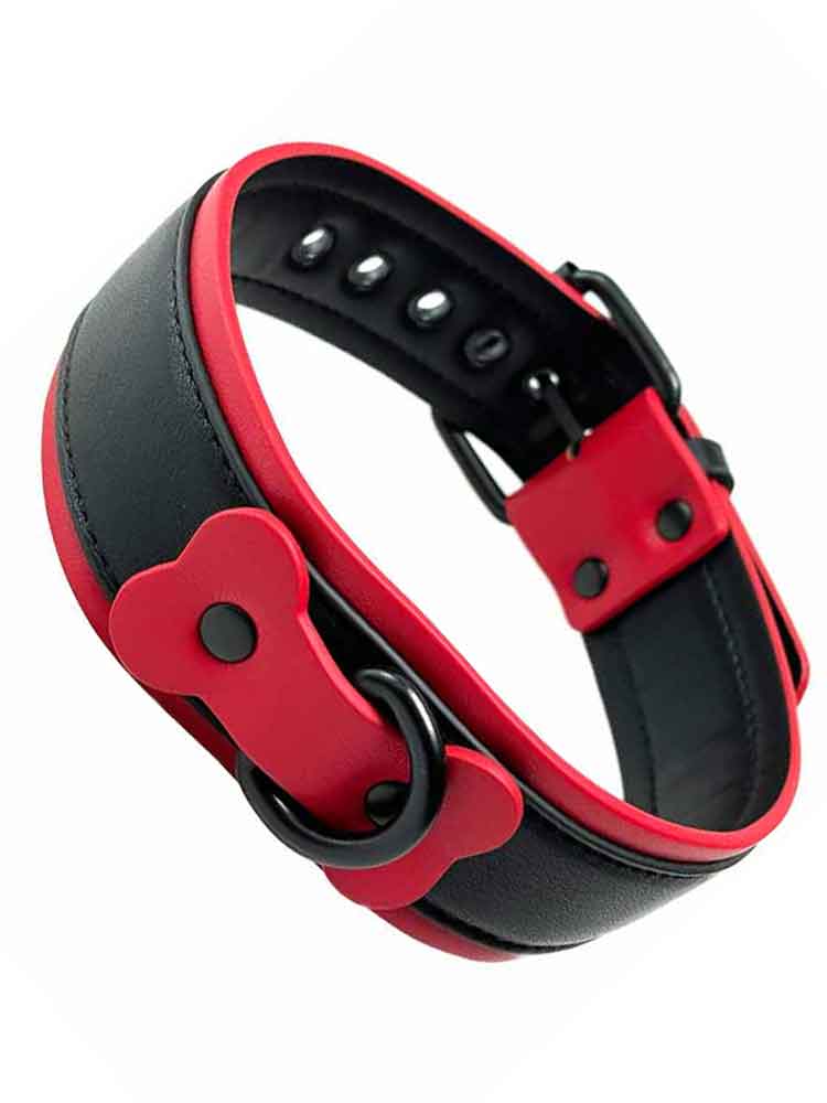 BRUTUS Puppy Hunde-Halsband schwarz-rot