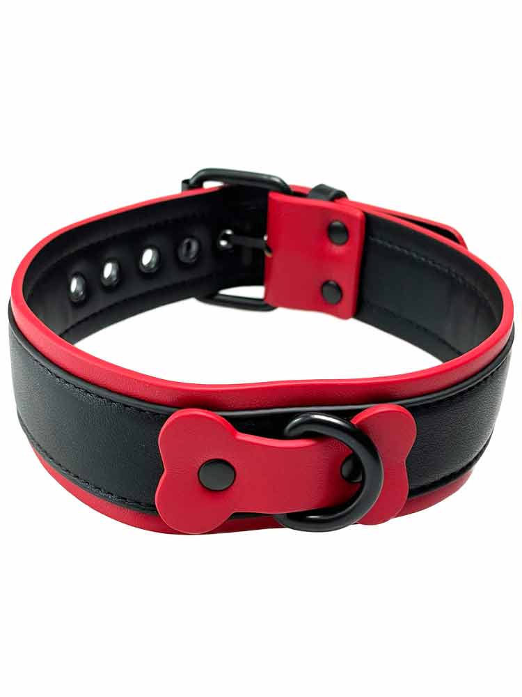 BRUTUS Puppy Hunde-Halsband schwarz-rot