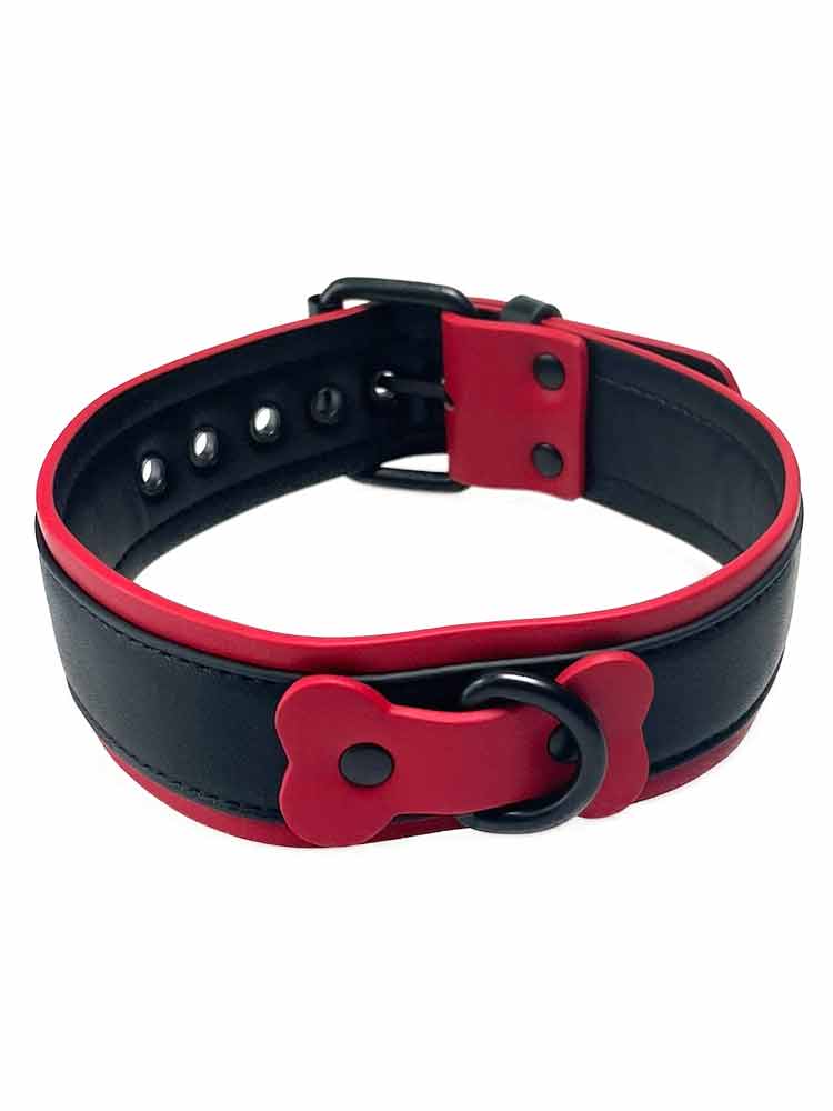 BRUTUS Puppy Hunde-Halsband schwarz-rot