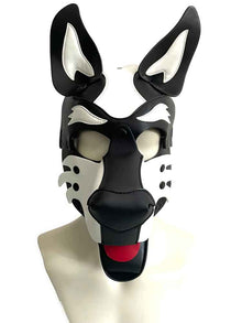 BRUTUS Pup Hood Veganleder weiss-schwarz