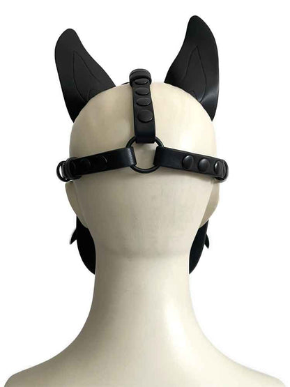 BRUTUS Pup Hood Veganleder weiss-schwarz