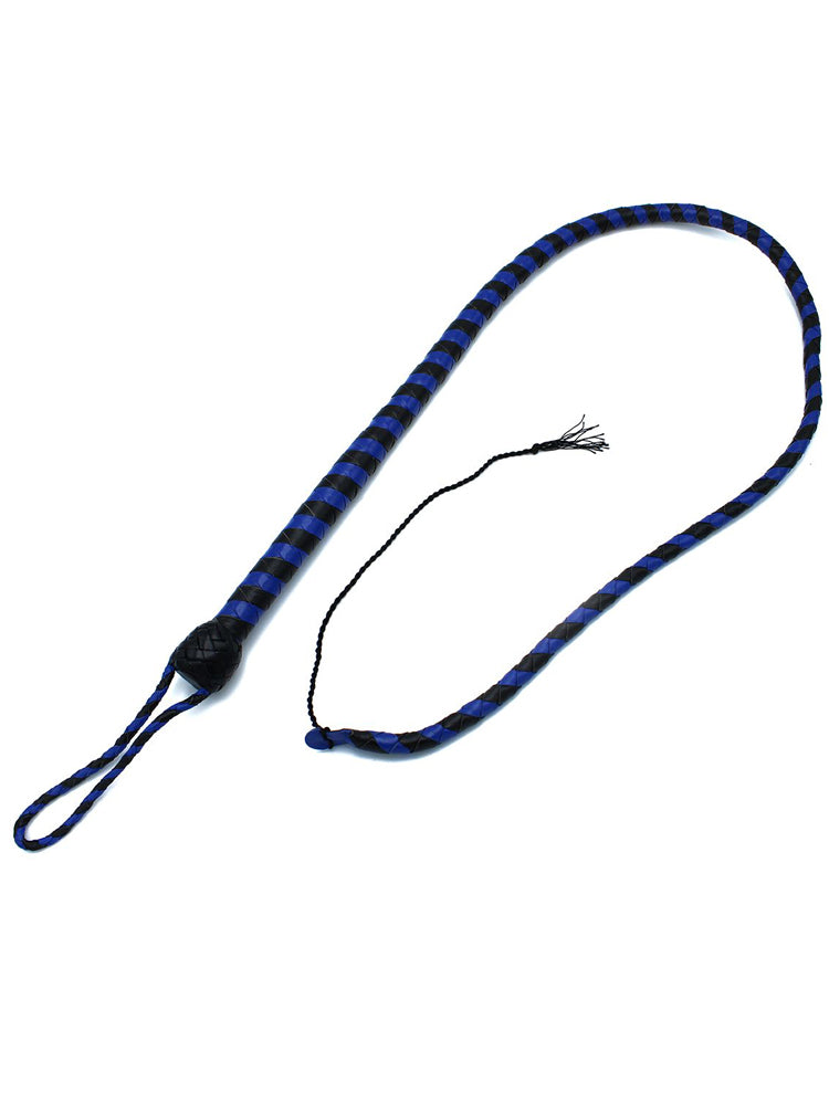 Peitsche Bullenpeitsche Singletail 140cm schwarz-blau