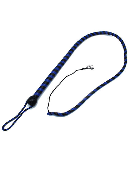 Peitsche Bullenpeitsche Singletail 140cm schwarz-blau