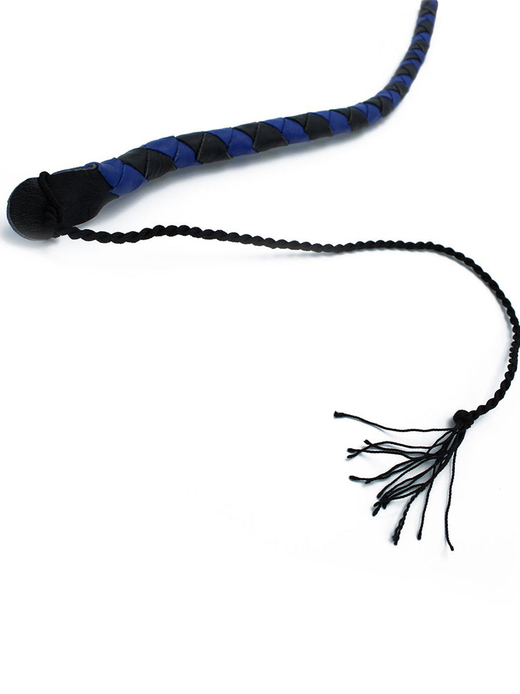 Peitsche Bullenpeitsche Singletail 140cm schwarz-blau