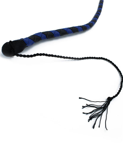 Peitsche Bullenpeitsche Singletail 140cm schwarz-blau