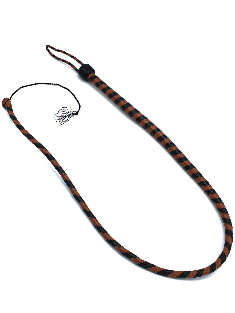 Peitsche Bullenpeitsche Singletail 140cm schwarz-braun