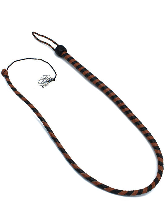 Peitsche Bullenpeitsche Singletail 140cm schwarz-braun