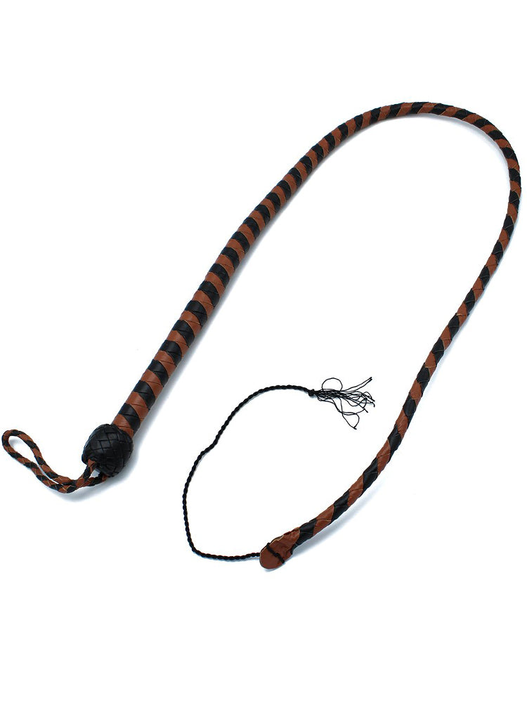 Peitsche Bullenpeitsche Singletail 140cm schwarz-braun