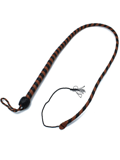 Peitsche Bullenpeitsche Singletail 140cm schwarz-braun