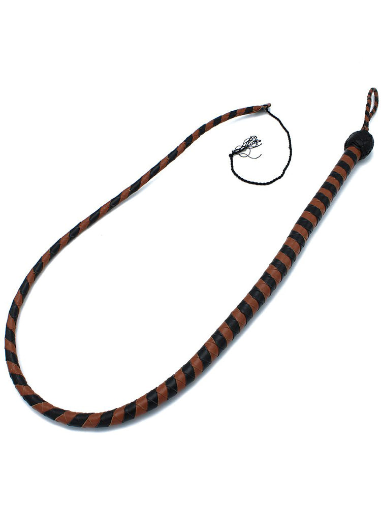 Peitsche Bullenpeitsche Singletail 140cm schwarz-braun