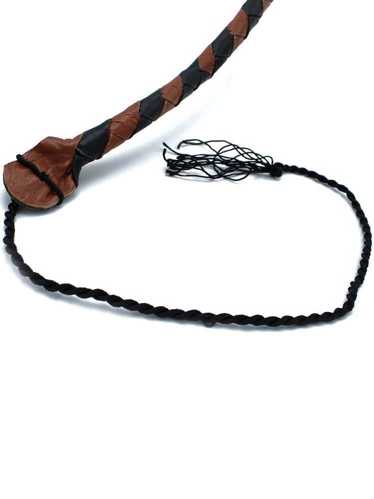 Peitsche Bullenpeitsche Singletail 140cm schwarz-braun