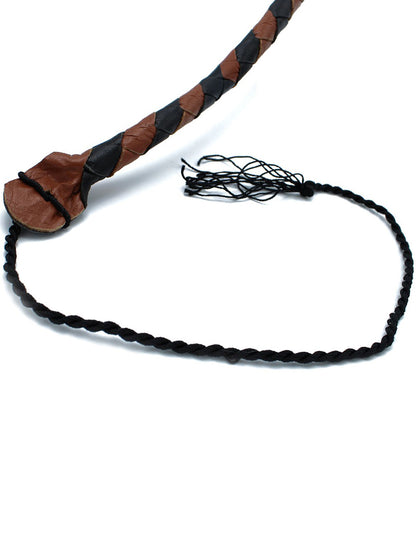 Peitsche Bullenpeitsche Singletail 140cm schwarz-braun