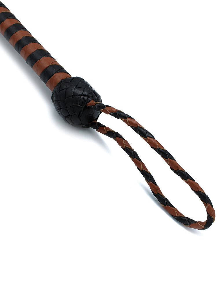 Peitsche Bullenpeitsche Singletail 140cm schwarz-braun