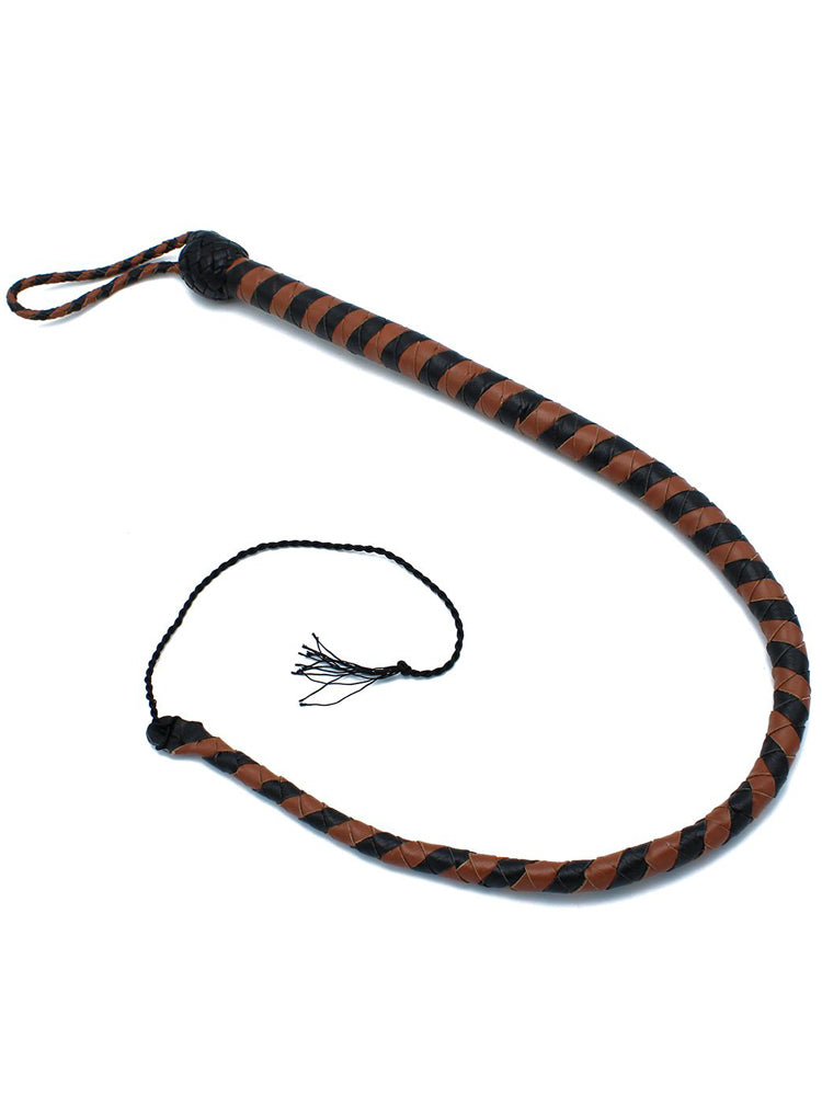 Peitsche Bullenpeitsche Singletail 90cm schwarz-braun