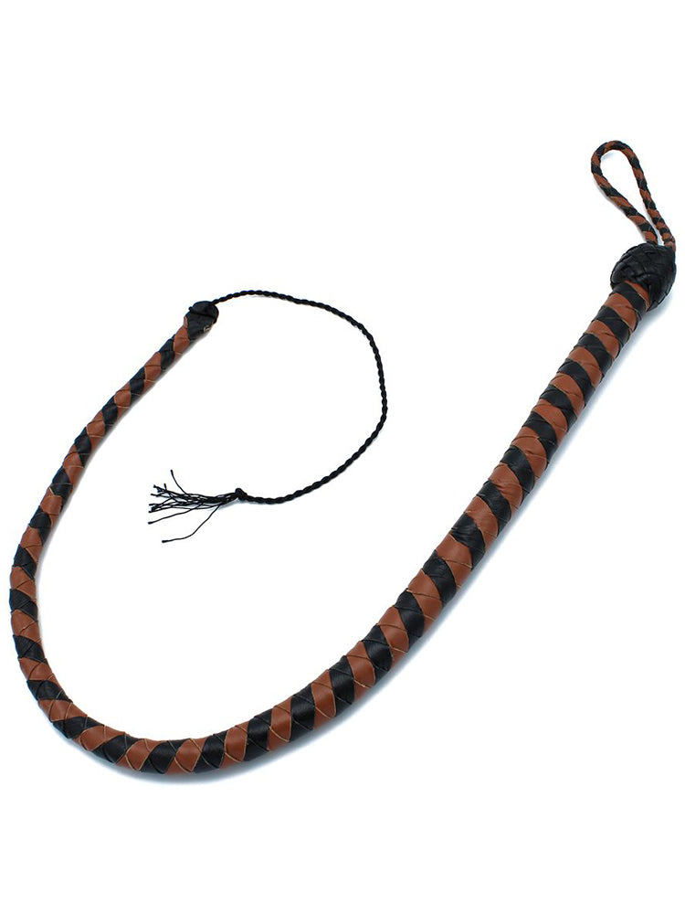 Peitsche Bullenpeitsche Singletail 90cm schwarz-braun