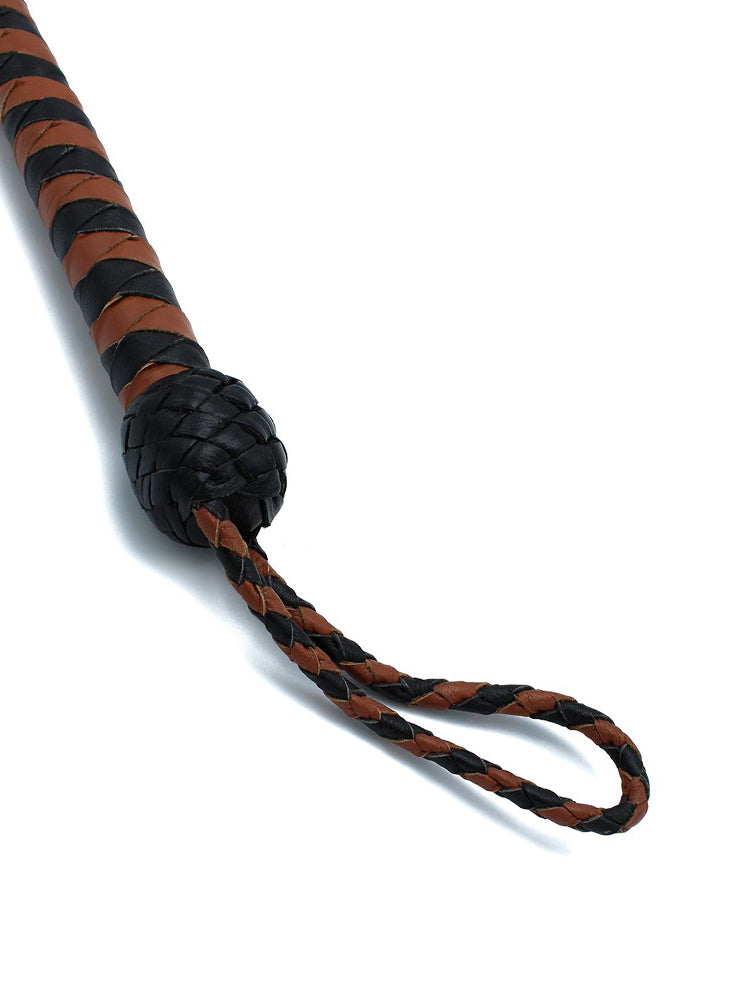 Peitsche Bullenpeitsche Singletail 90cm schwarz-braun