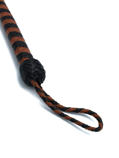 Peitsche Bullenpeitsche Singletail 90cm schwarz-braun