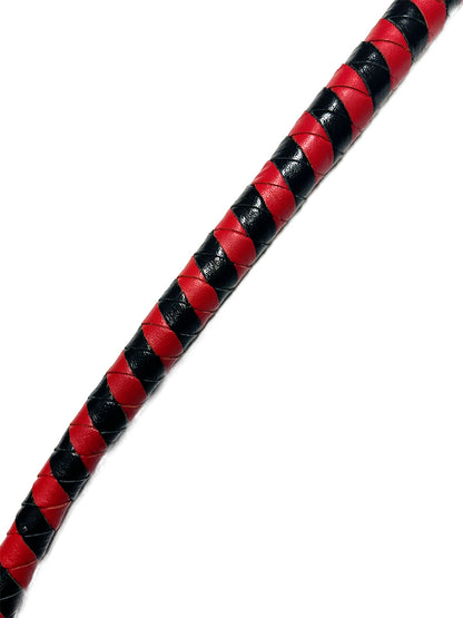 Peitsche Bullenpeitsche Singletail 60cm schwarz-rot