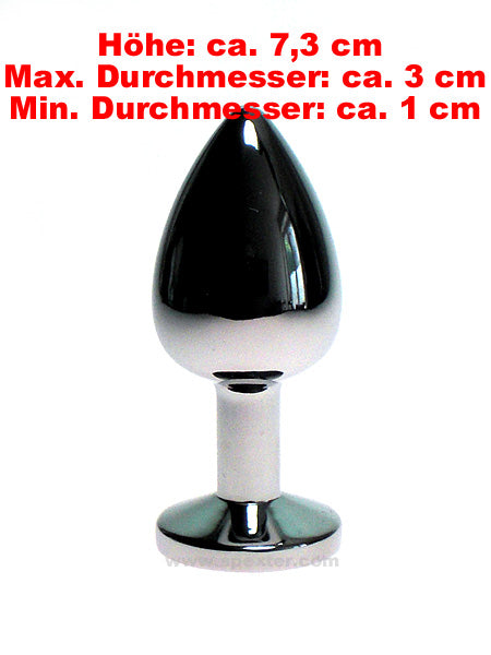 Edelstahlplug mit Kristall GRÜN