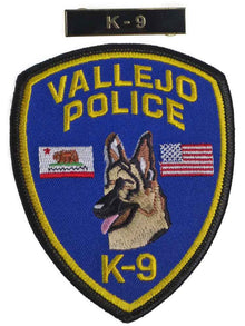 CALIFORNIA VALLEJO K-9 POLICE Patch - Pin SET