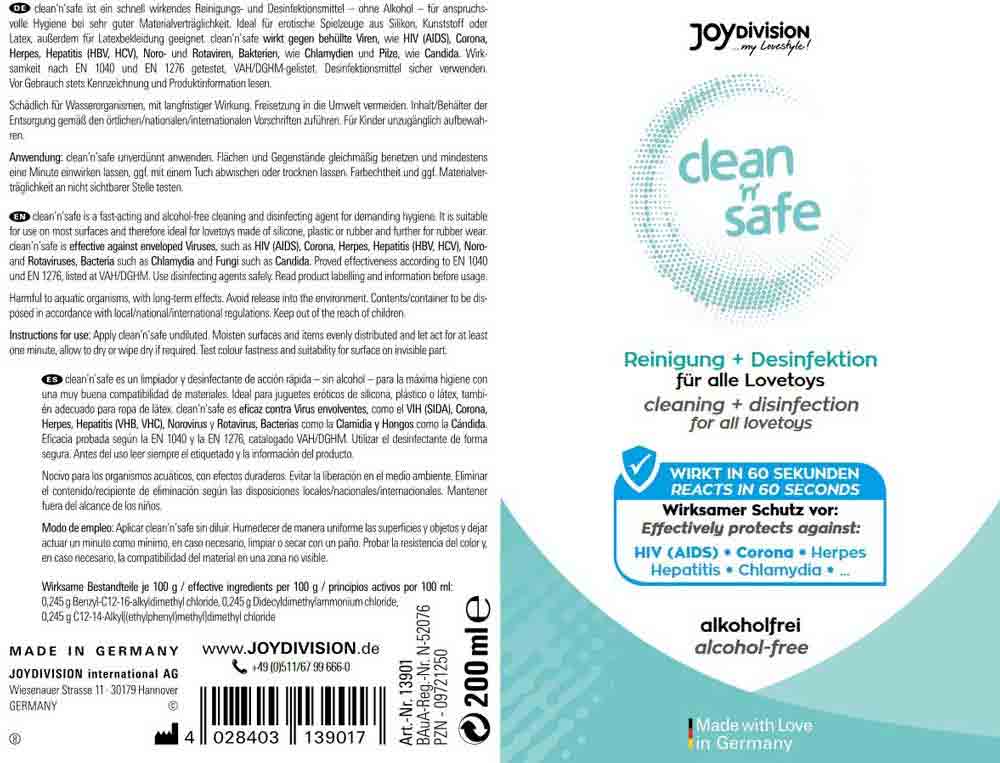 CLEAN N SAFE Reinigungs- und Desinfektionsmittel