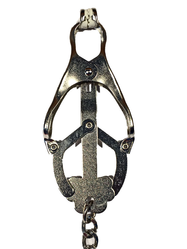 CLOVER CLAMPS Brustwarzenklemmen mit Kette SILBER