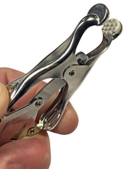 CLOVER CLAMPS Brustwarzenklemmen mit Kette SILBER