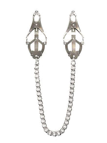 CLOVER CLAMPS Brustwarzenklemmen mit Kette SILBER