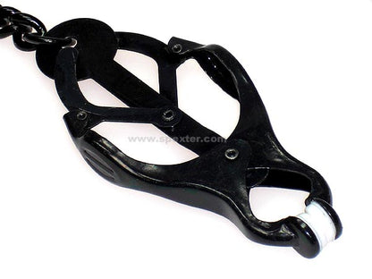 CLOVER CLAMPS Brustwarzenklemmen mit Kette SCHWARZ