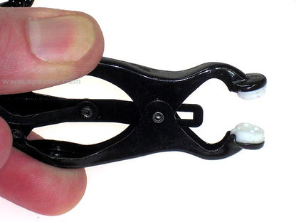 CLOVER CLAMPS Brustwarzenklemmen mit Kette SCHWARZ