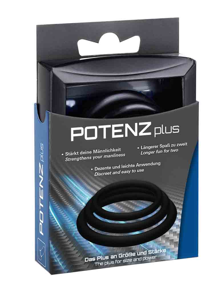 Cockring POTENZ PLUS SET 35-40-45mm schwarz