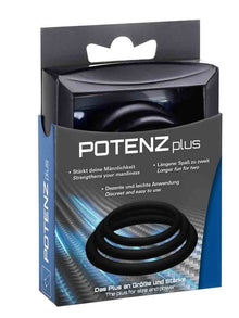 Cockring POTENZ PLUS SET 35-40-45mm schwarz