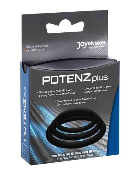 Cockring POTENZ PLUS SET 35-40-45mm schwarz