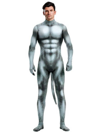 Animal Cosplay WOLF Overall grau