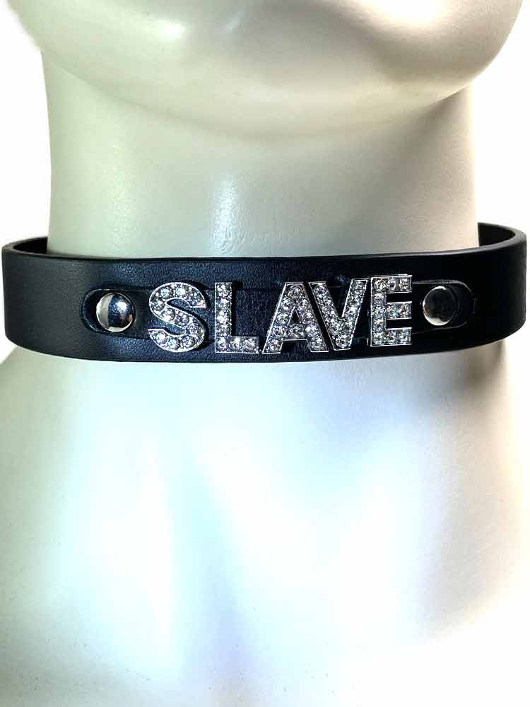 DELUXE Halsband SLAVE schwarz